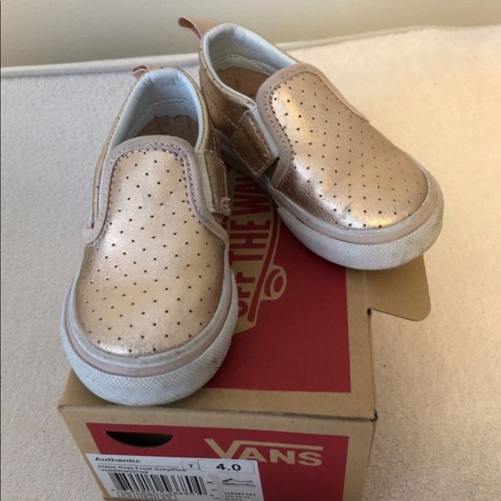 Toddler rose gold Vans